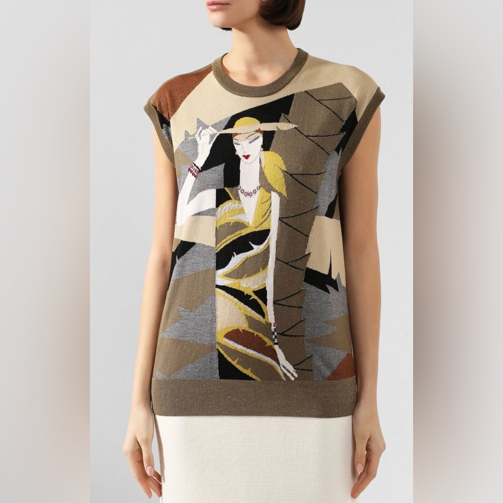 NEW! Dolce & Gabbana Intarsia Knit Vest Size IT 36 - Picture 1 of 10